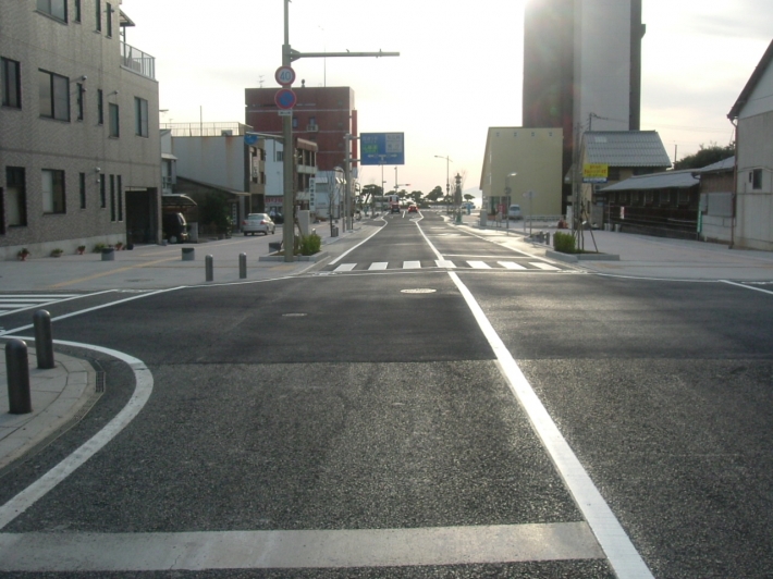 松江停車場白潟線国庫街路事業舗装工事の写真